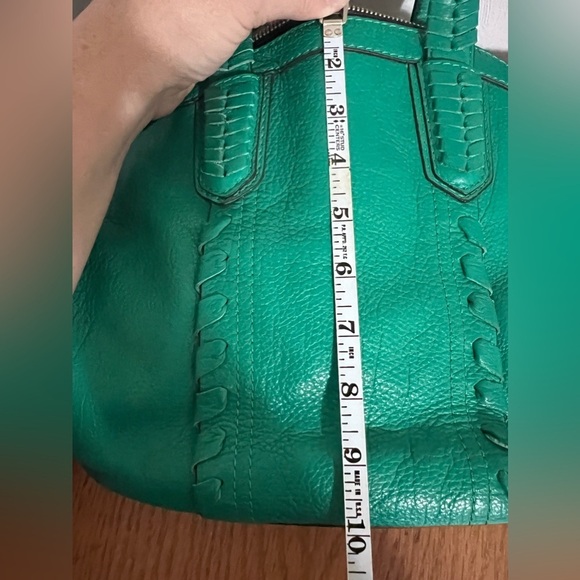 orYANY Green Pebbled Leather Medium Shoulder Bag - Picture 9 of 10